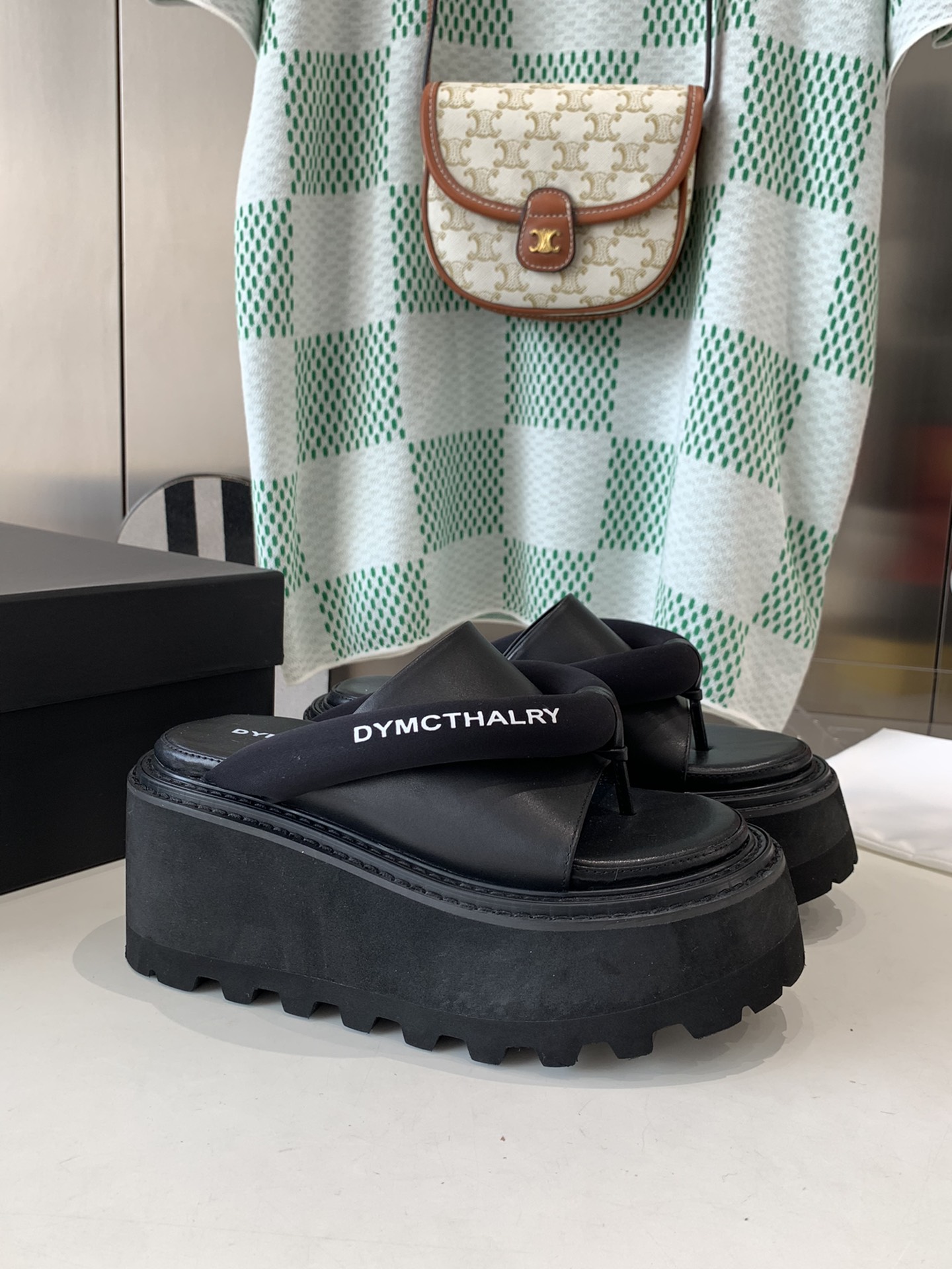 DYMONLATY2023SS Platform Slippers: Comfortable, Stylish, and Height-Boosting - 图片 4