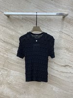 Chanel Clothing Shirts & Blouses Top Quality
 White Knitting Spring Collection