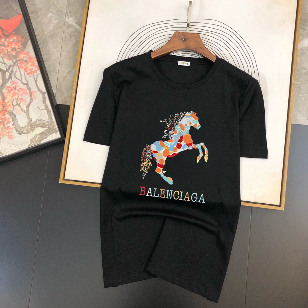 Balenciaga Kleding T-Shirt Mannen Katoen Gemerceriseerd katoen Lente/Zomercollectie Korte mouw