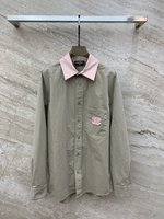 Wholesale
 Chanel Clothing Coats & Jackets Shirts & Blouses Top Quality Designer Replica
 Pink Splicing Spring Collection Casual