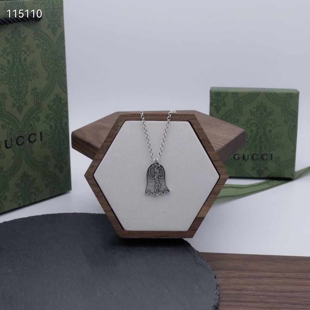 NO:115179,[Top original] Gucci Ghost cracked elf tag necklace - top replica version - exclusive real shot - version benchmark quality with original steel stamp code engraving - chain length 55cm, jewelry quality, gucci, gucci, necklace19860909【顶级原版】 Gucci 古驰 Ghost 裂开精灵吊牌项链 - 顶级复刻版本 - 独家实拍 - 对版对标品质 带原版钢印编码刻字 - 链长55cm,饰品精品,gucci,gucci,necklace,Jewelry