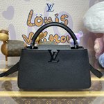 Louis Vuitton LV Capucines Sale
 Bags Handbags 2023 Replica Wholesale Cheap Sales Online
 Black White Weave Cowhide Chains M23947