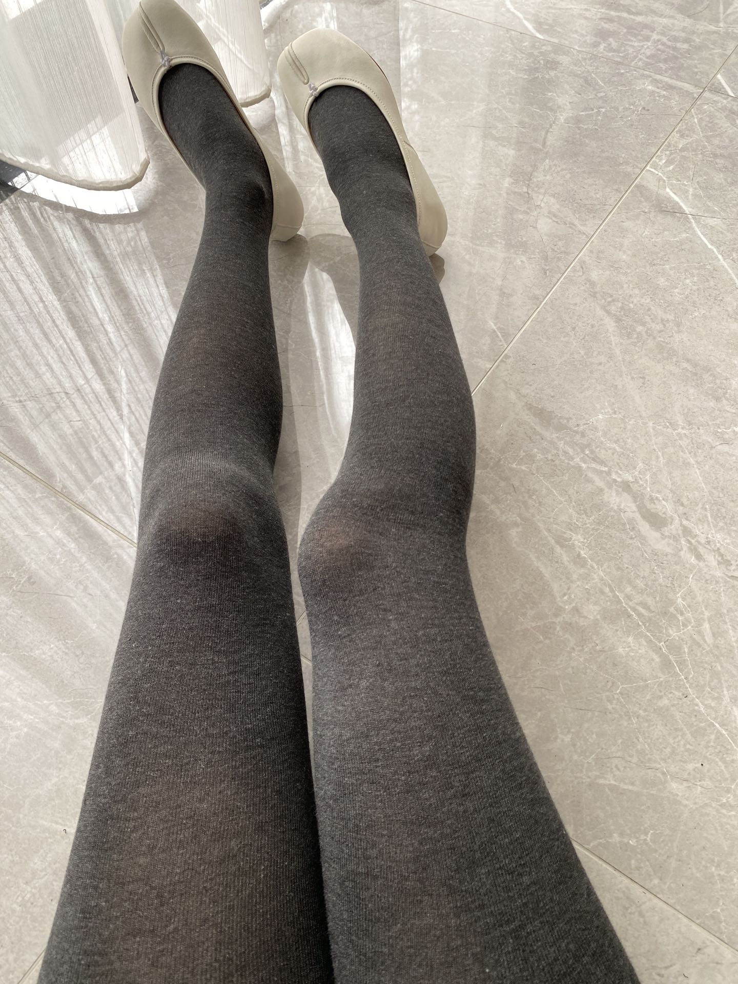 纯色深灰纯色分趾连裤袜