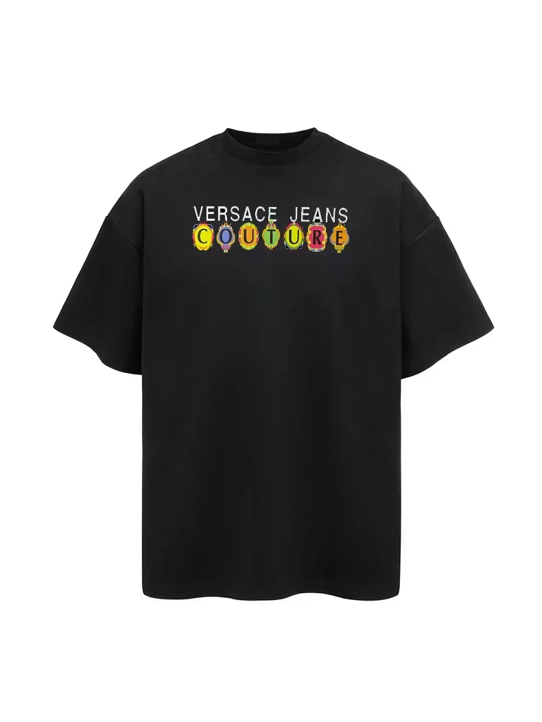 Versac* 范思* Modelo de pasarela 2024 Camiseta de manga corta con eslogan de Vietnam. Tejido: algodón puro de 240 gramos,…
