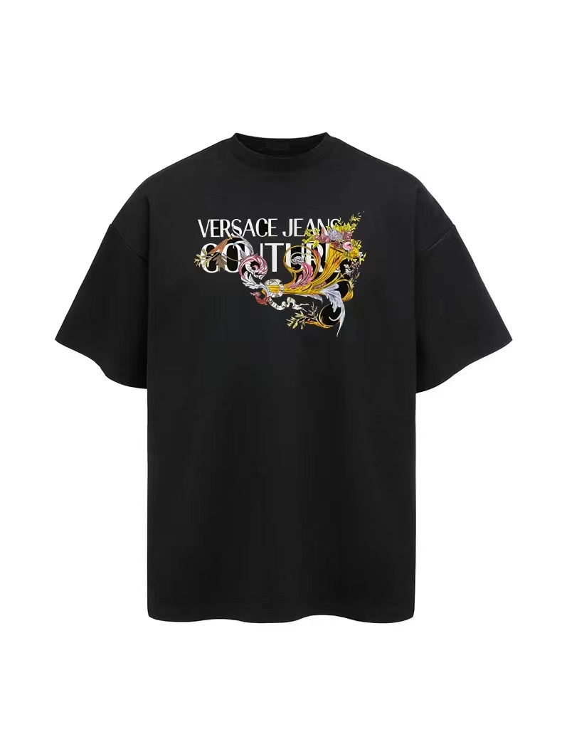 Versac* Versac* Edición limitada 2024 Camiseta de manga corta con estampado de logo floral. Tela: algodón puro de 240g,…