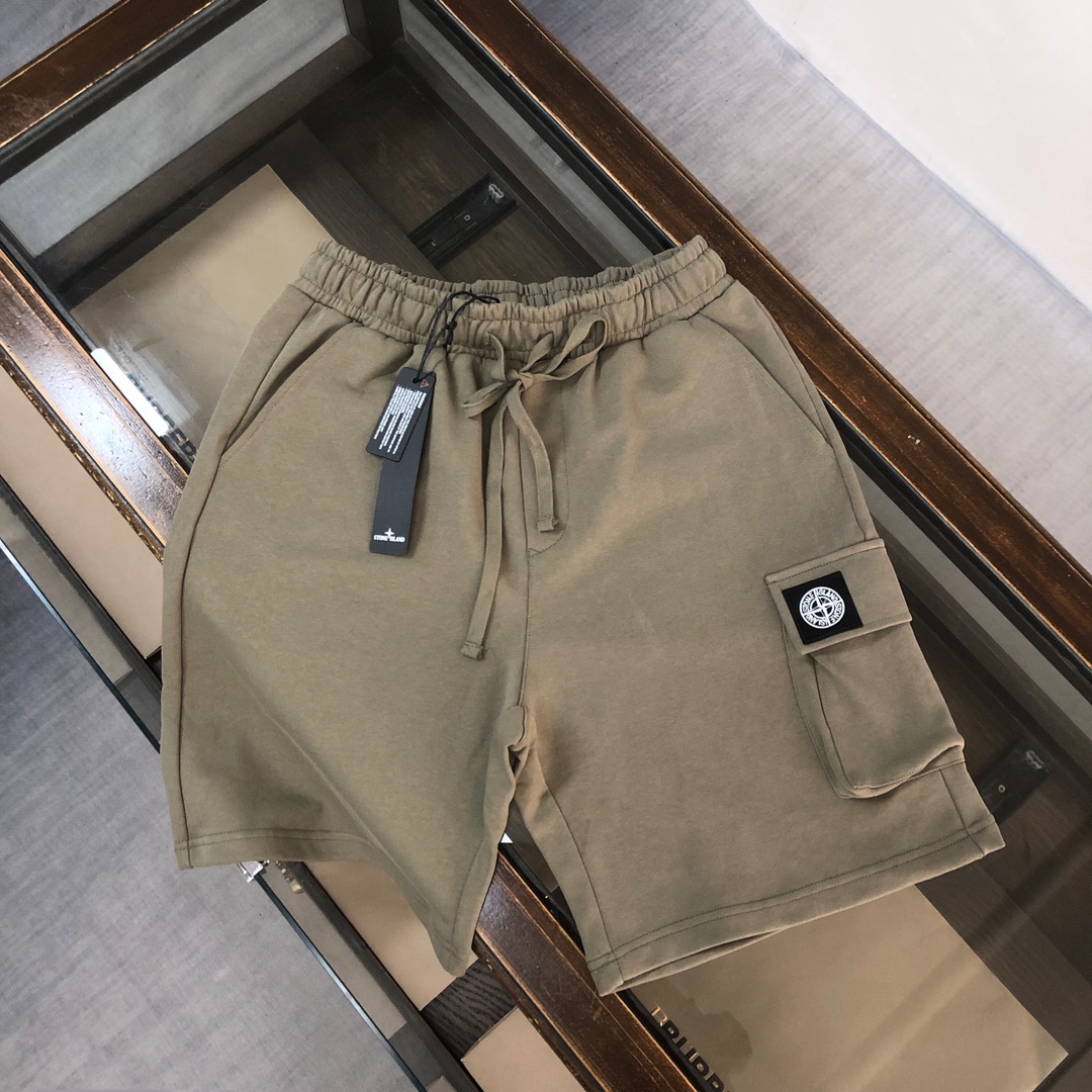 Stone Island Clothing Pants & Trousers Shorts Best Quality Designer
 Black Grey Embroidery Fashion Casual