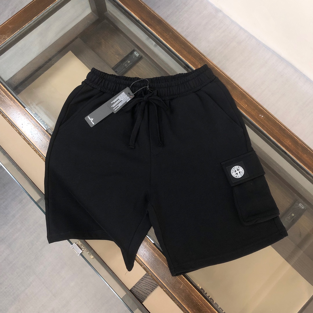 Stone Island Flawless
 Clothing Pants & Trousers Shorts Black Grey Embroidery Fashion Casual