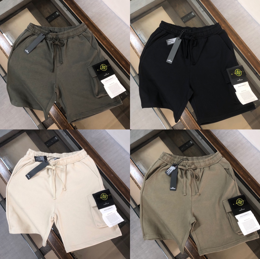 Stone Island Clothing Pants & Trousers Shorts Black Grey Embroidery Fashion Casual