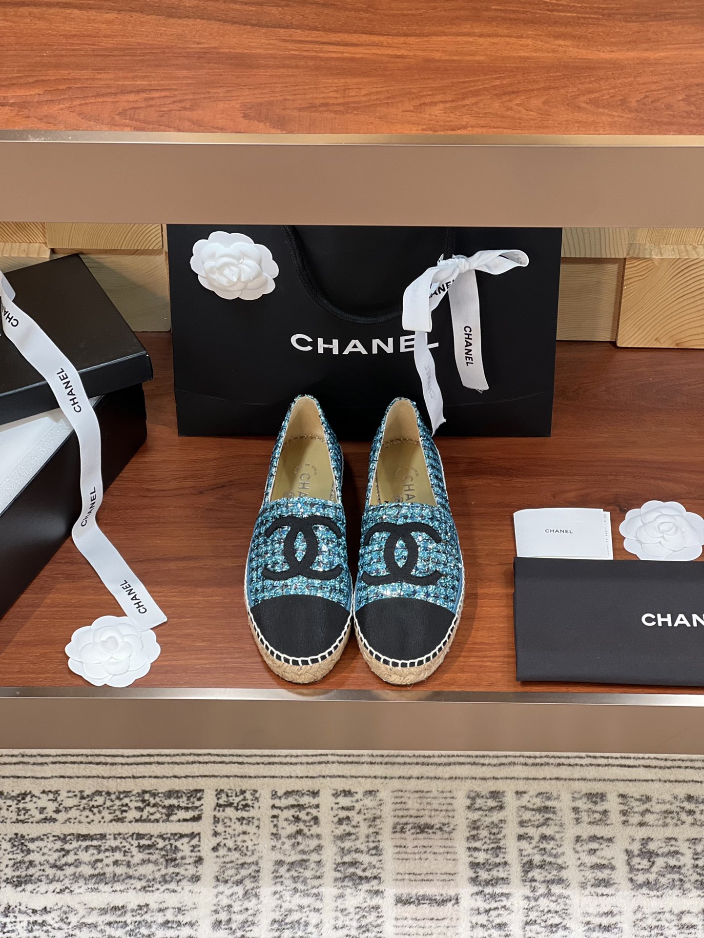 Chanel 7 Star
 Shoes Espadrilles Frosted Rubber Sheepskin Silk Spring Collection