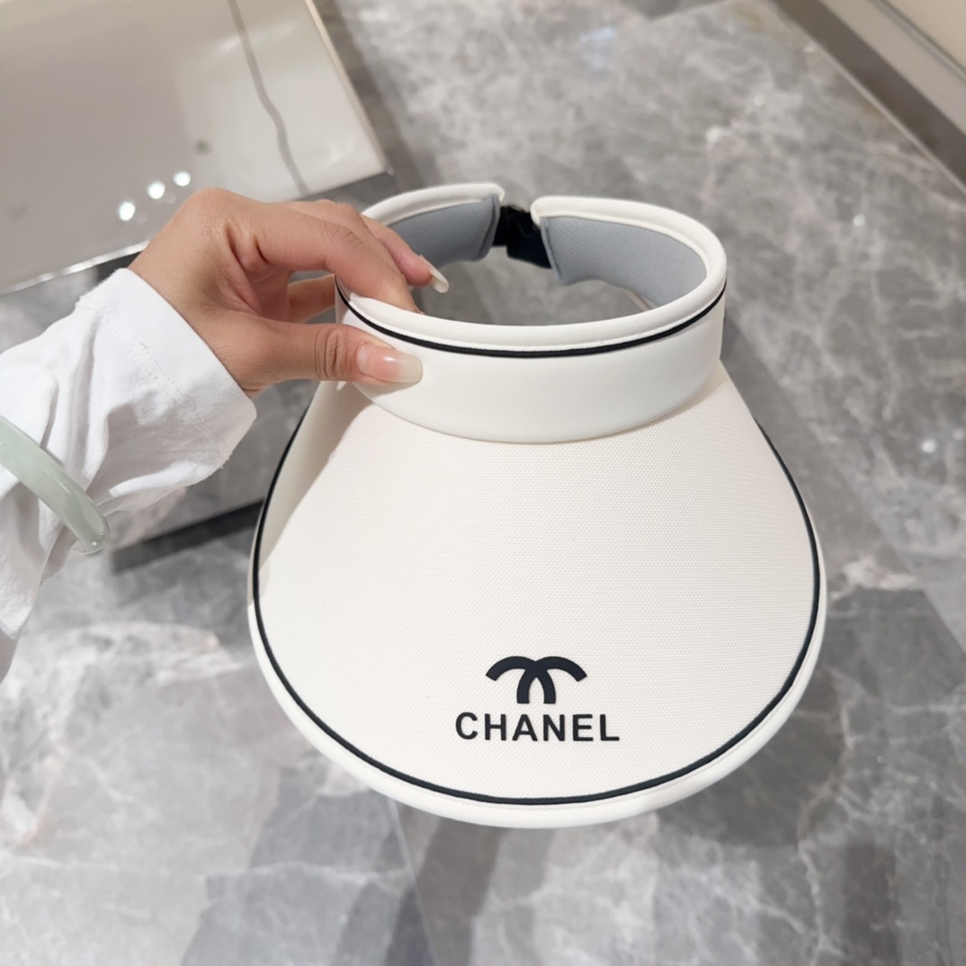 NO:194044,CHANE* Middle Aerial Sky Top Hat Summer Sun Protection First!  Minimalist style is very easy to match hat, fisherman hat, baseball hat, knit hat, hat, chanel, espadrilles, hats19860909CHANE* 中古空顶帽 夏季防晒首先 ！极简风格异常好搭帽子渔夫帽棒球帽针织帽,帽子,chanel,espadrilles,hats,hat