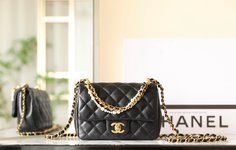 Chanel Classic Flap Bag Crossbody & Shoulder Bags Most Desired
 Black Lambskin Sheepskin Spring/Summer Collection Vintage Chains