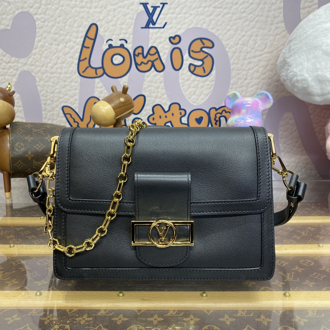 Louis Vuitton LV Dauphine Bags Handbags 2023 Perfect Replica Designer
 Black Orange White Cowhide Spring/Summer Collection Fashion M25048