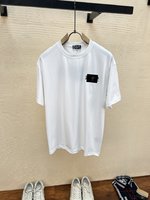 Balenciaga Best
 Clothing T-Shirt Black White Embroidery Unisex Cotton Double Yarn Short Sleeve