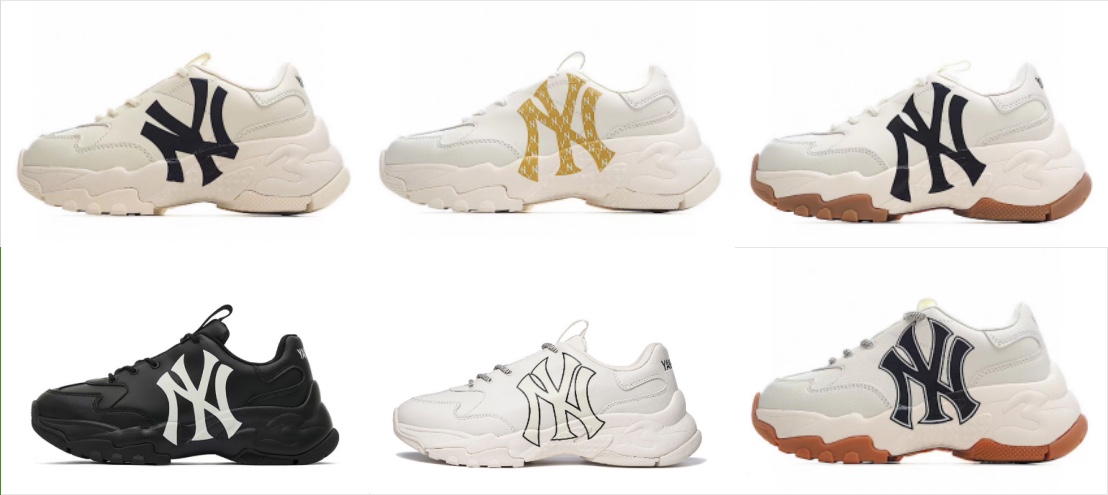 MLB NY Print Chunky Sneakers - Comfortable & Stylish Platform Shoes