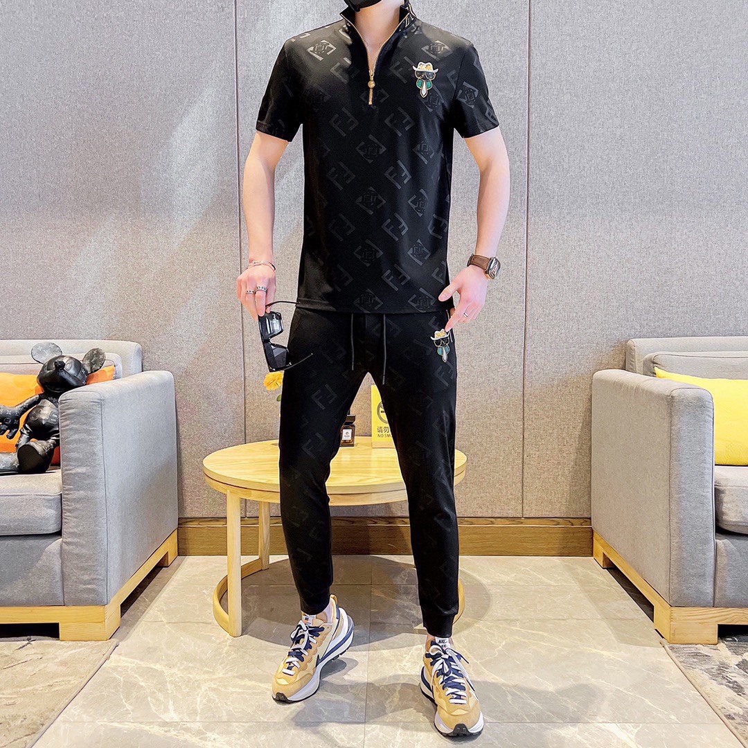 Fendi Clothing Two Piece Outfits & Matching Sets Men Summer Collection Fashion