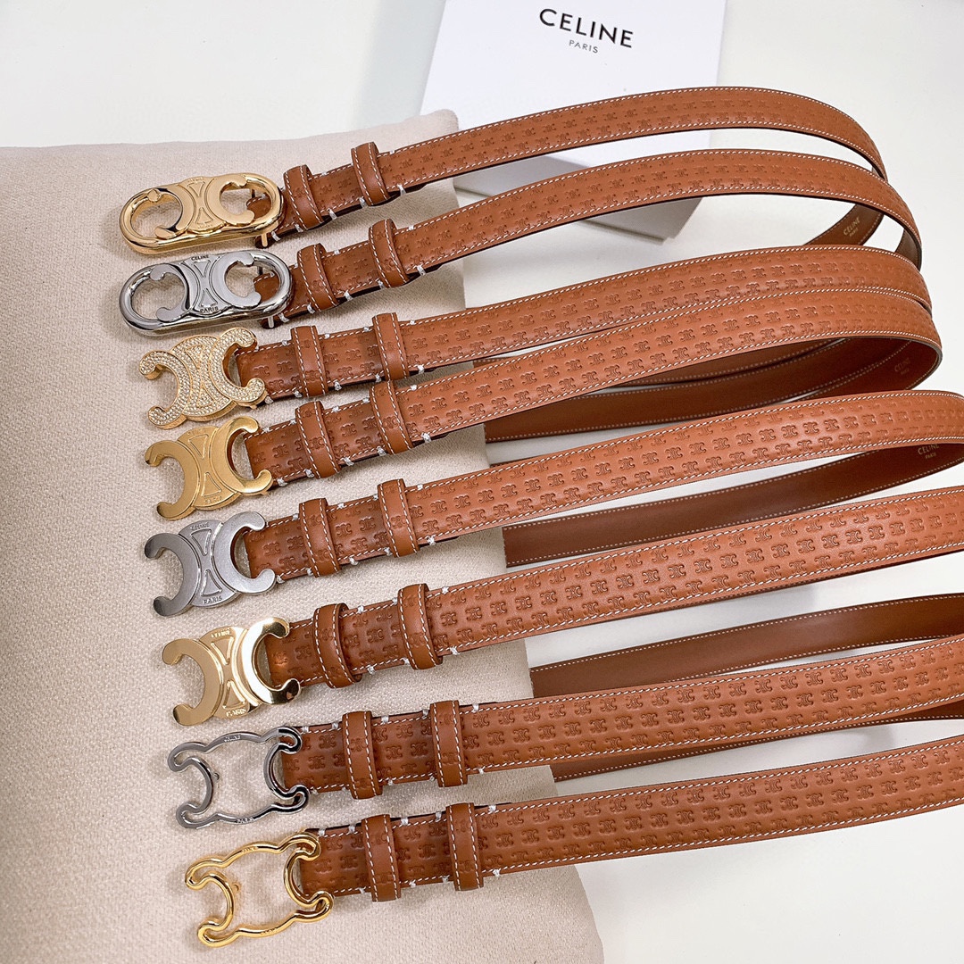 [Celine Belts] Sailin Celine pressed floret TRIOMPHE medium TRIOMPHE embosse
