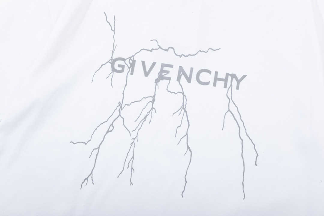 纪梵希/Givenchy 夏季新款 闪电字母印花圆领短袖T恤