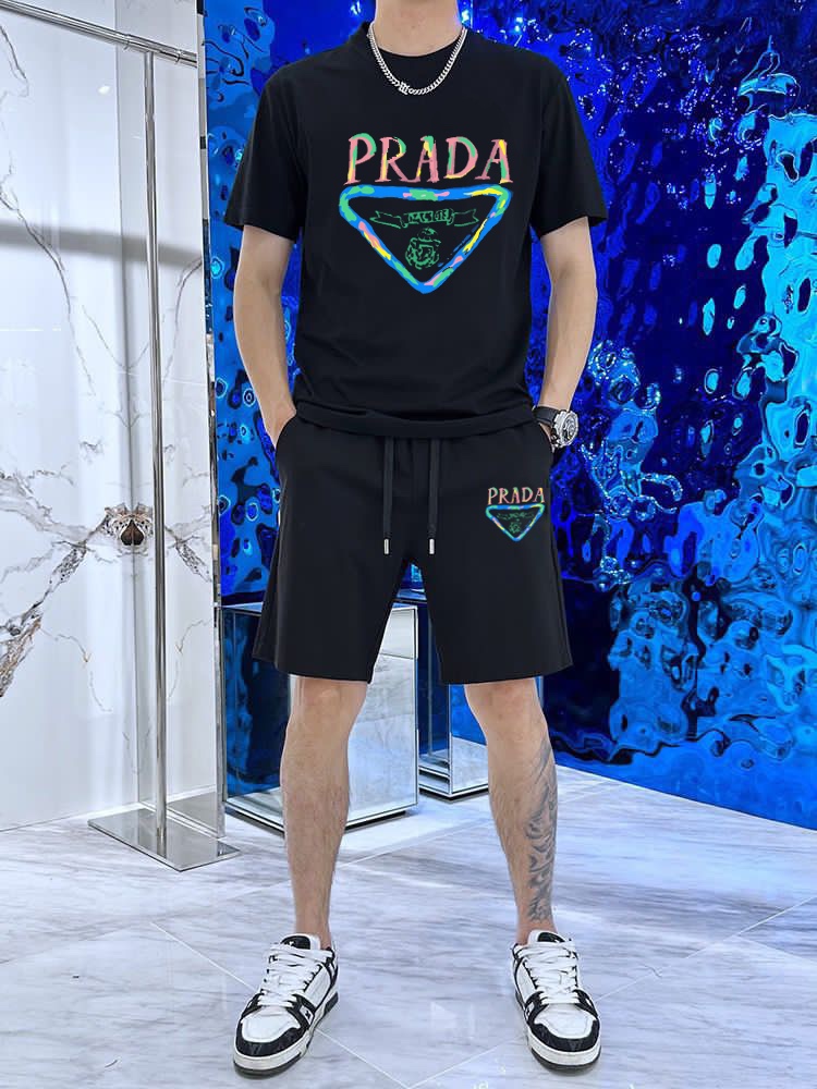 Top Fake Designer
 Prada Clothing Shorts T-Shirt Two Piece Outfits & Matching Sets Men Short Sleeve