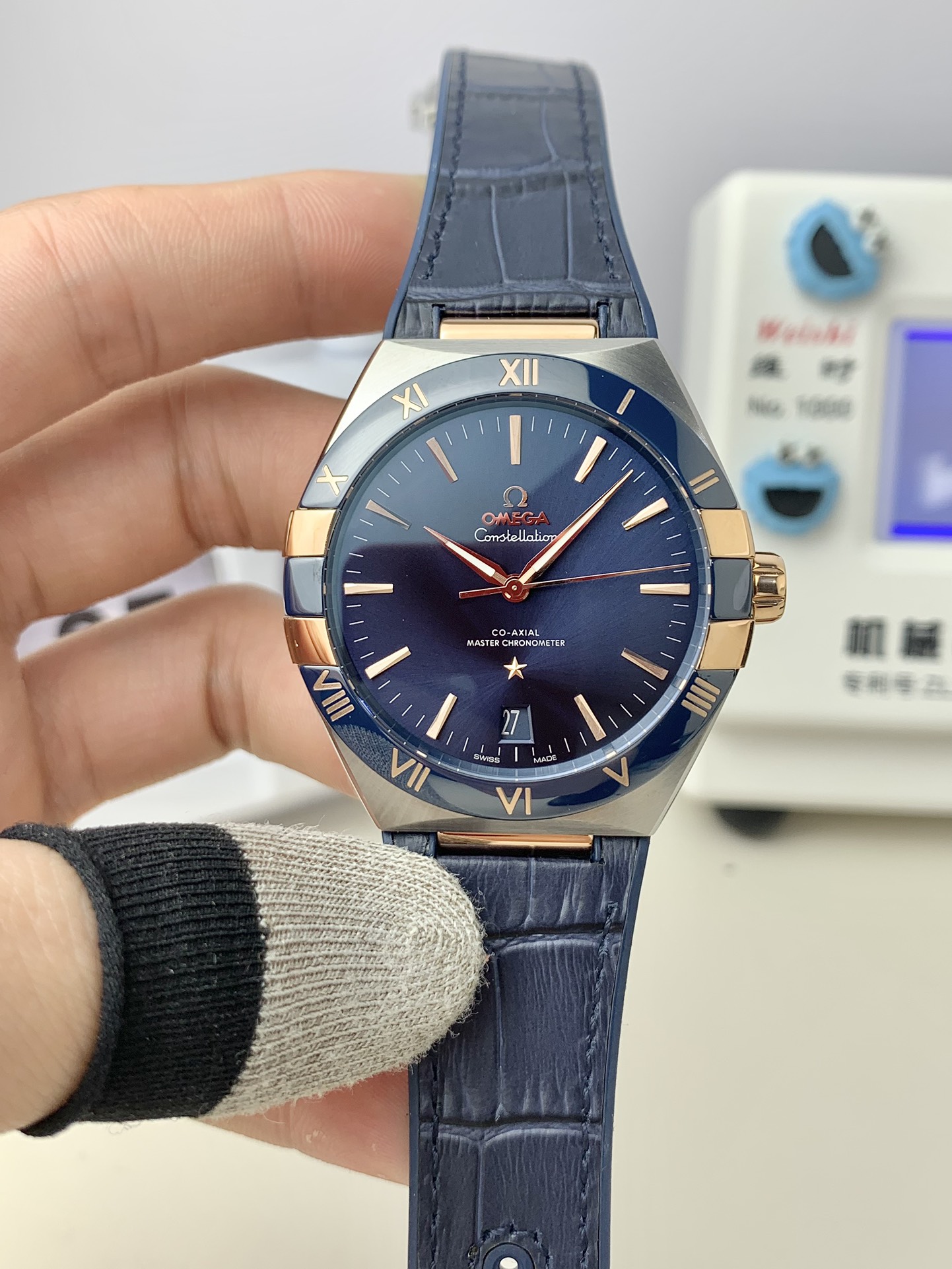 NO:384476,VS Five Generations Constellation Rose Gold Blue Plate,19860909VS 五代星座 玫瑰金蓝盘,,Watch