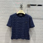 MiuMiu Copy
 Clothing T-Shirt Spring/Summer Collection Short Sleeve