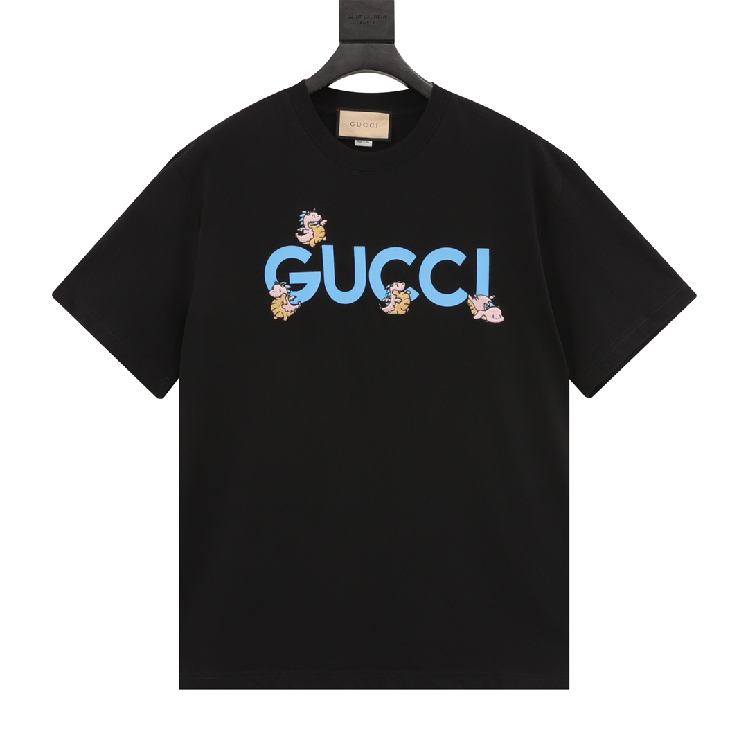 Gucci Odzież T-Shirt Najlepszy fałszywy
 Hafty Unisex Bawełna Krótki rękaw
