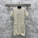 Chanel Clothing Dresses Embroidery Knitting Wool