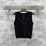 Chanel Replica
 Clothing Tank Tops&Camis Embroidery Knitting Wool