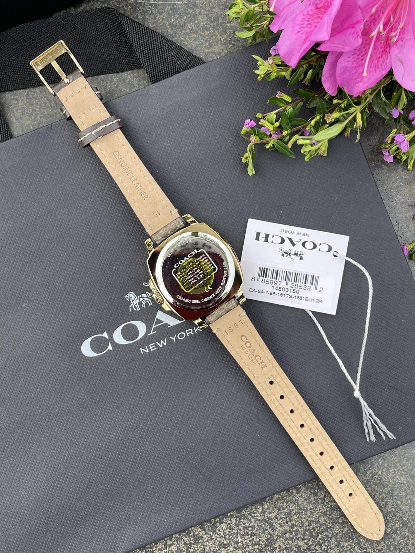批💰190配盒
现货秒发🔥蔻驰新款时尚简约气质高雅轻奢镶钻方形三针女士石英腕表 多款选择！30米生活防水 尺寸：34MM。配专柜全套包装. 宝宝们可力推请认准独家品质！秒杀所有市场货！支持任何方式验货！欢迎各位老板甩单🌹🌹🌹
