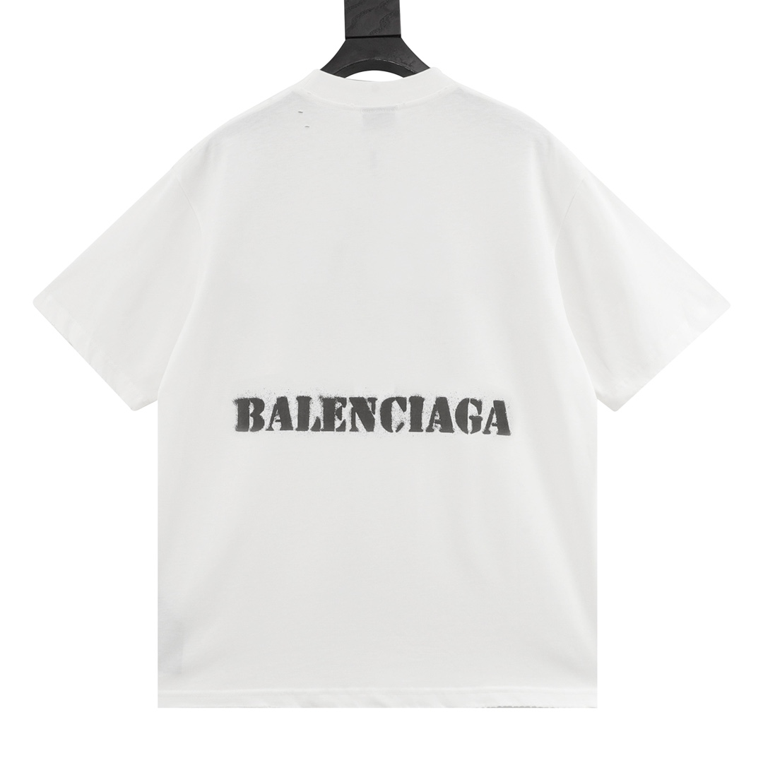 Balenciaga巴黎世家 前后虚化字母短袖T恤