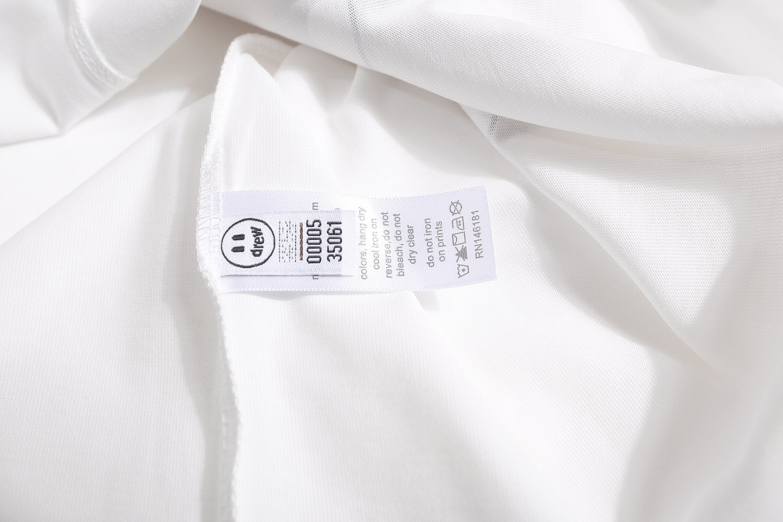 Drew House White Cotton T-shirt with Smiley Balloon Bear Design in Various Sizes - 图片 7