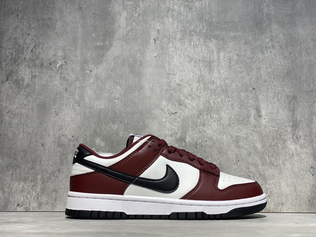 NO:270778,Nike Dunk Low in the top layer, color, black and black, size 36-46, half size,19860909头层Nike Dunk Low 颜色枣红黑 尺码36-46含半码,,Men's shoes