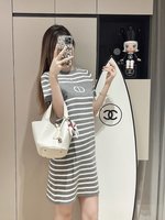Dior Clothing Dresses Embroidery Summer Collection Casual