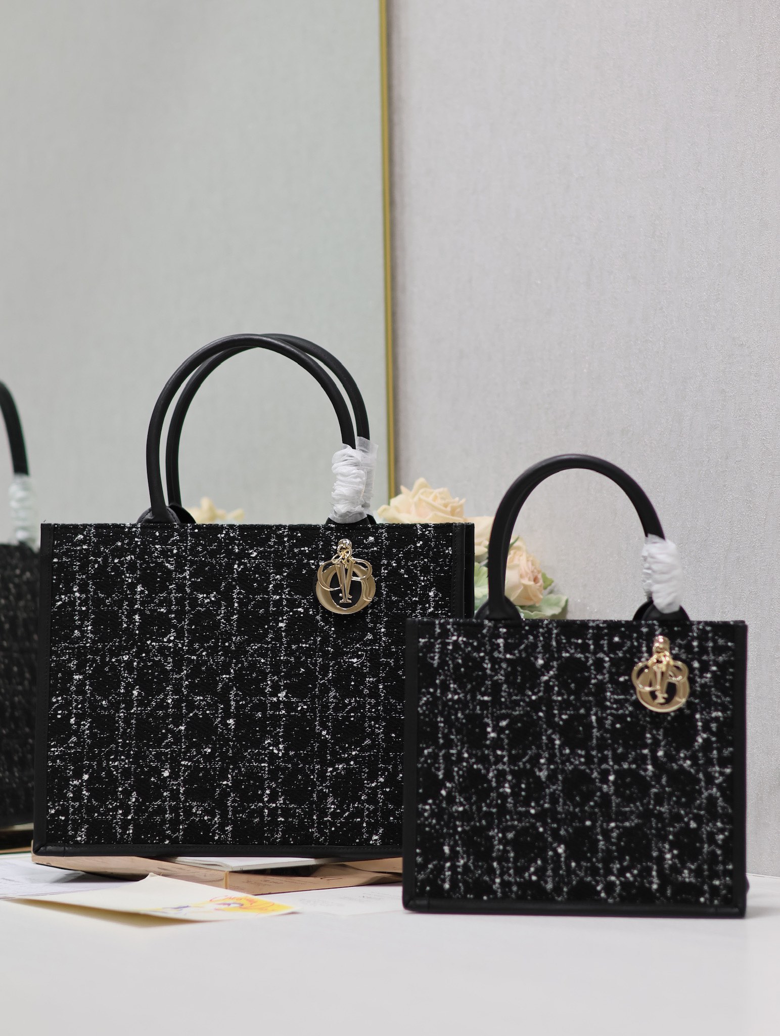Dior Handbags Tote Bags Black