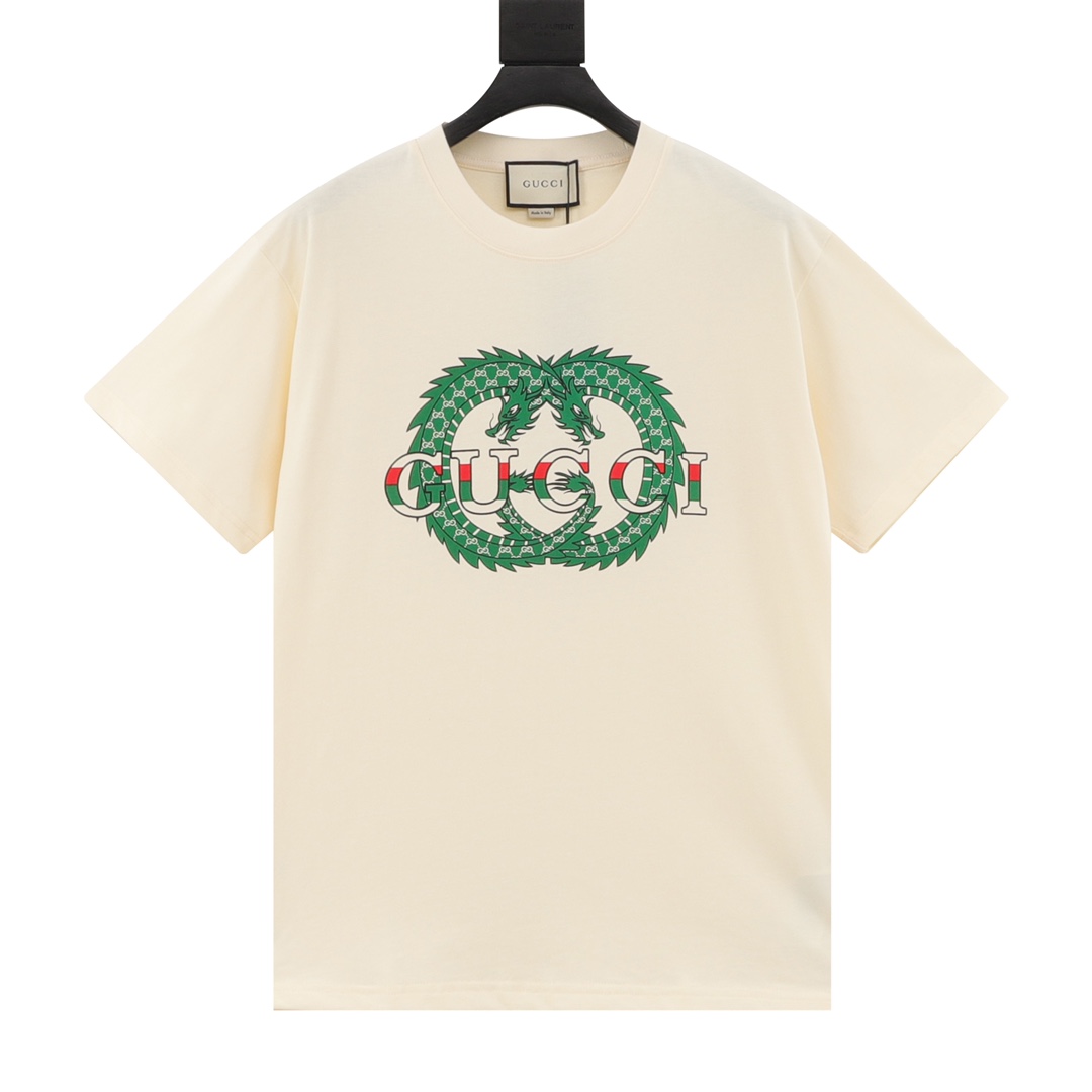 Gucci Odzież T-Shirt Kup najlepszą replikę wysokiej jakości
 Drukowanie Unisex Bawełna dzianina Dzianiny Fashion Krótki rękaw