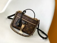 Louis Vuitton mirror quality
 Handbags Clutches & Pouch Bags Cosmetic Bags Weave Monogram Canvas Pouch Chains M47125