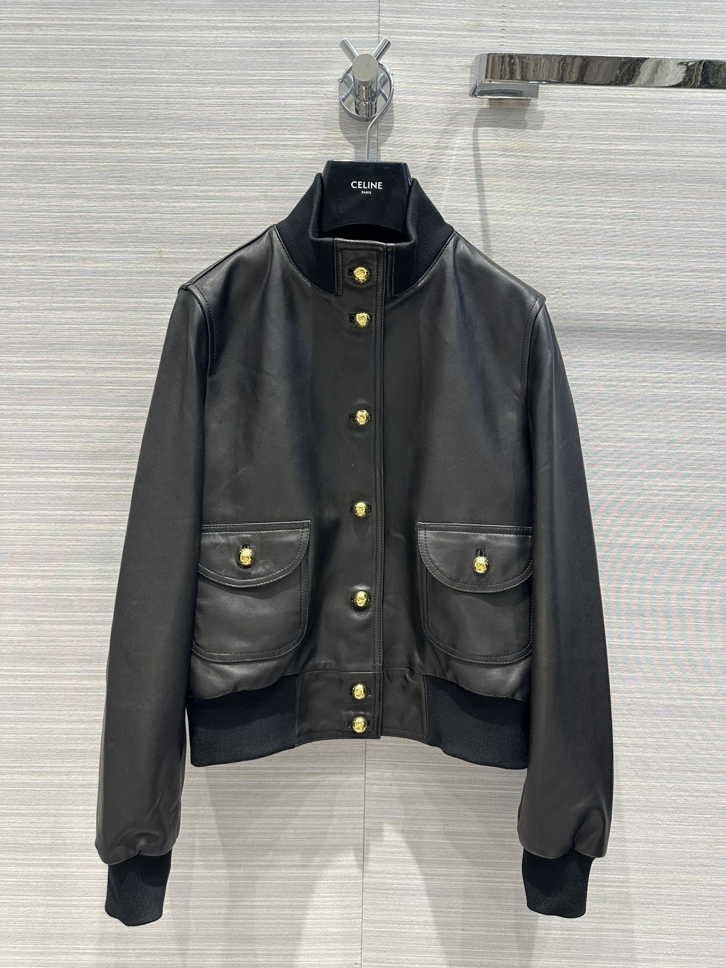 Celine Clothing Coats & Jackets Vintage Gold Genuine Leather Lambskin Sheepskin Spring/Summer Collection