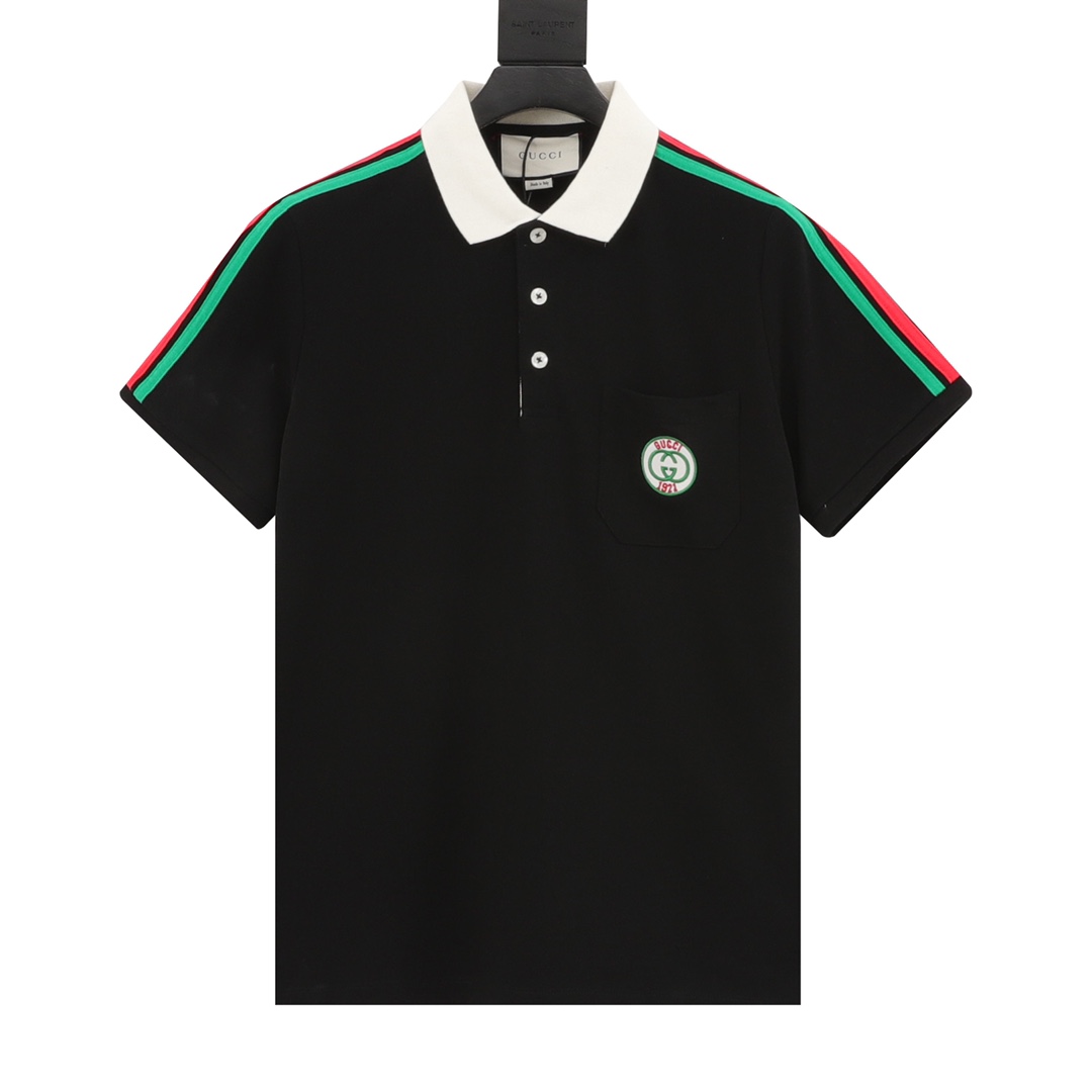 Gucci Odzież Kuszlka polo T-Shirt na sprzedaż online
 Kolor moreli Czarny Zielony Czerwony Bawełna Krótki rękaw