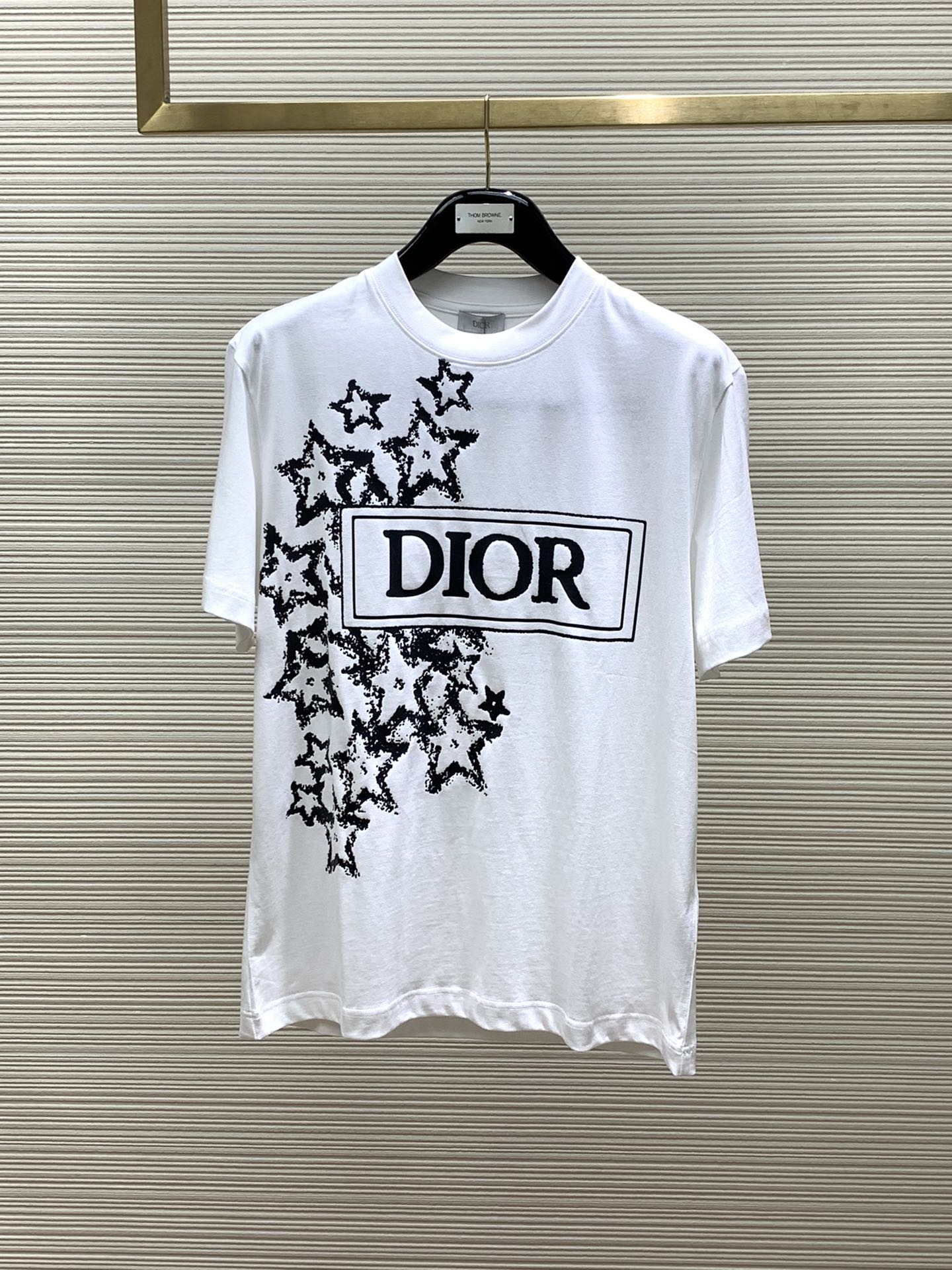 Dior Clothing T-Shirt Printing Summer Collection Fashion Short Sleeve