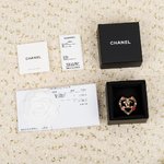 Chanel Jewelry Brooch Yellow Brass