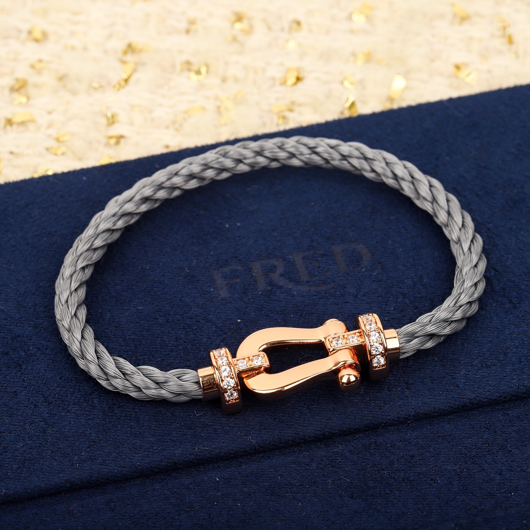 [Niche Series Jewelry]210542 [Our Product] Half Diamond Hand Rope Large size Z