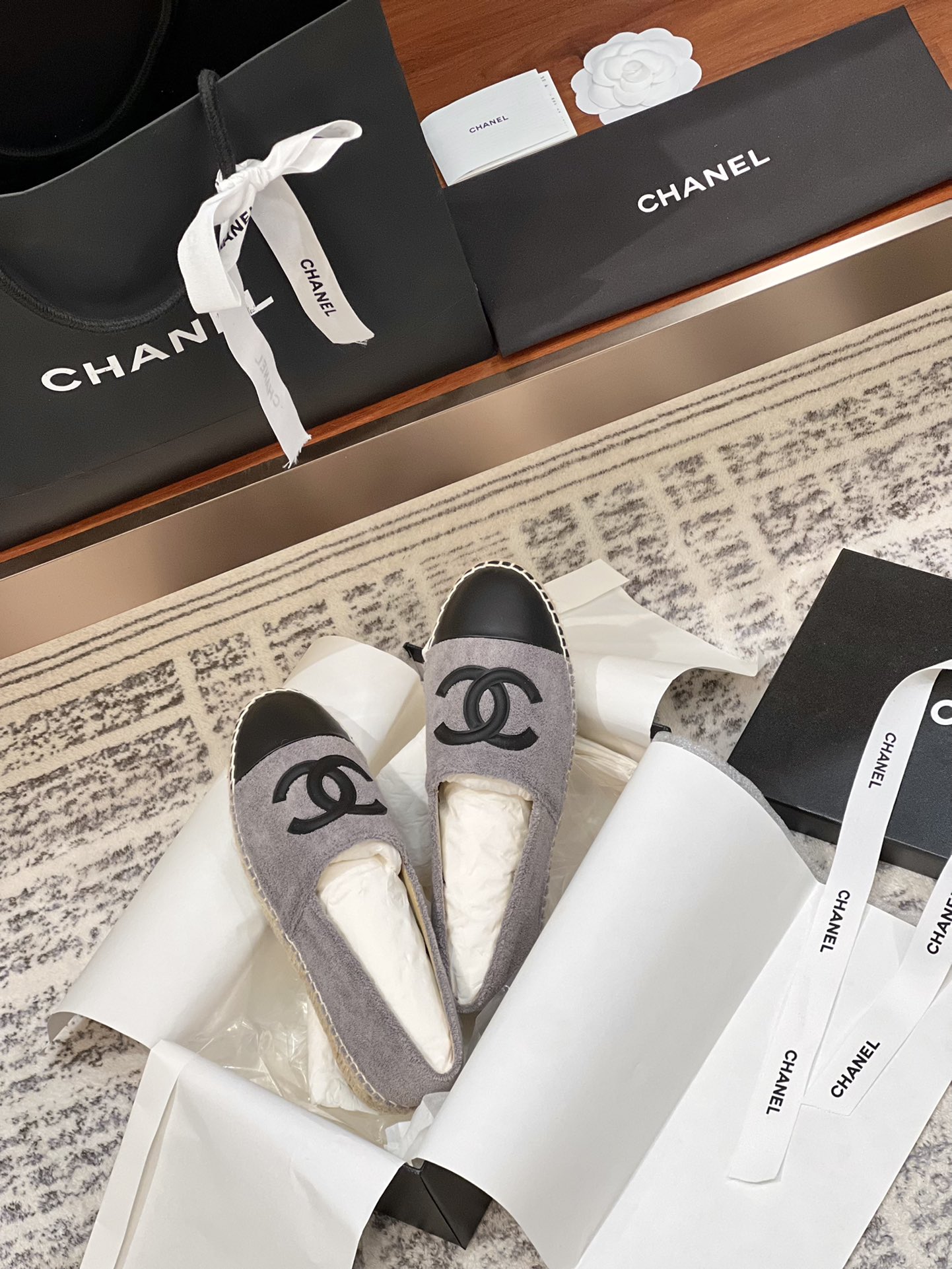 Chanel Shop
 Shoes Espadrilles Frosted Rubber Sheepskin Silk Spring Collection