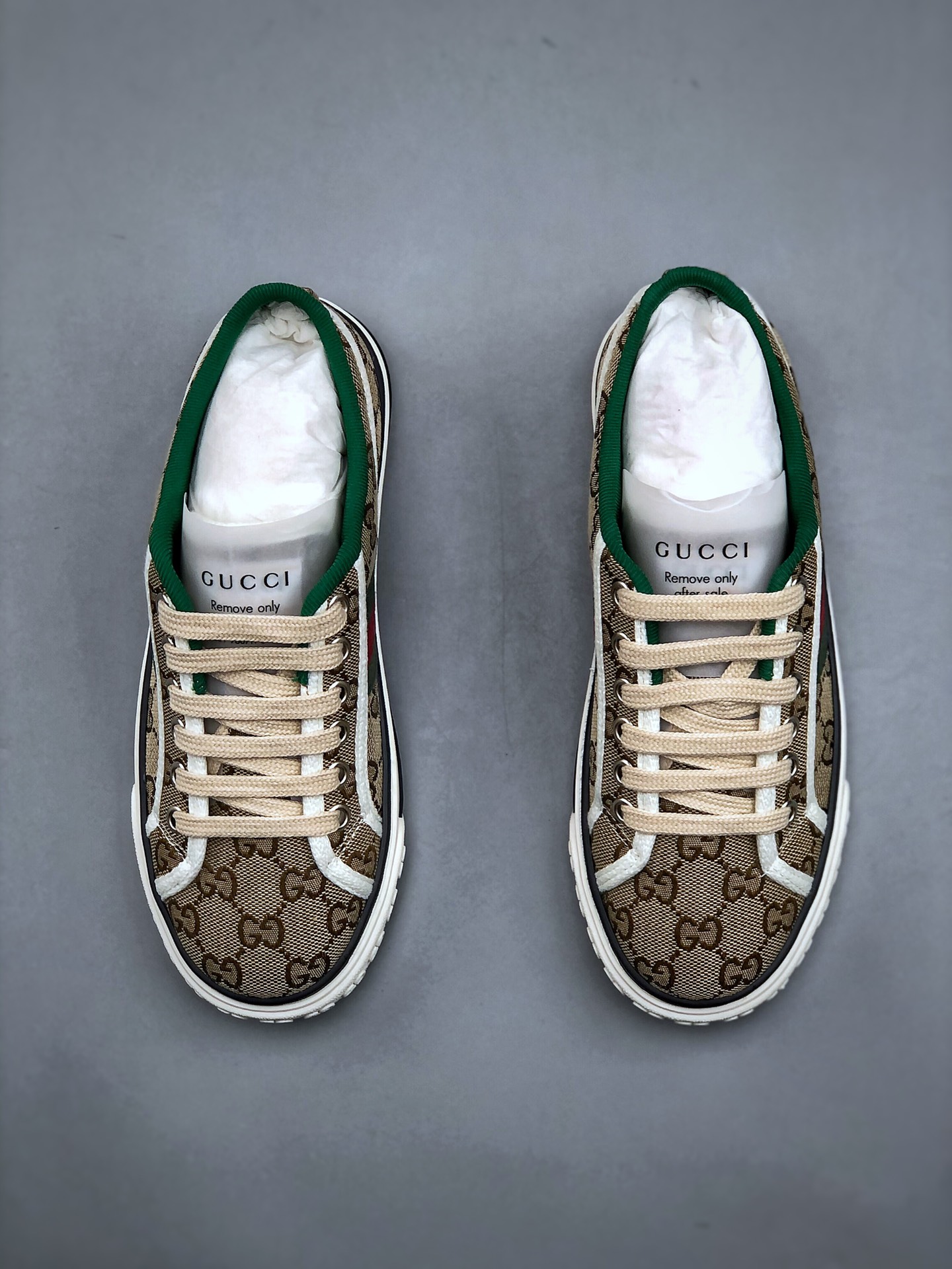 420 Gucci Tennis 1977 Print Sneaker古驰帆布印花复古休闲运动板鞋