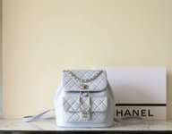 Chanel Duma Bags Backpack Grey Light Gray All Steel Calfskin Cowhide Spring/Summer Collection Chains