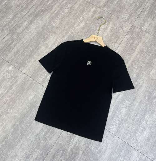 Elegant Camellia Knit Top - Luxurious Fine Knit Short Sleeve Shirt 1 Elegant Camellia Knit Top - Luxurious Fine Knit Short Sleeve Shirt