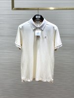 Hermes Clothing Polo T-Shirt Embroidery Men Cotton Knitting Fashion Short Sleeve