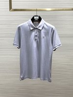 Hermes Clothing Polo T-Shirt Embroidery Men Cotton Knitting Fashion Short Sleeve
