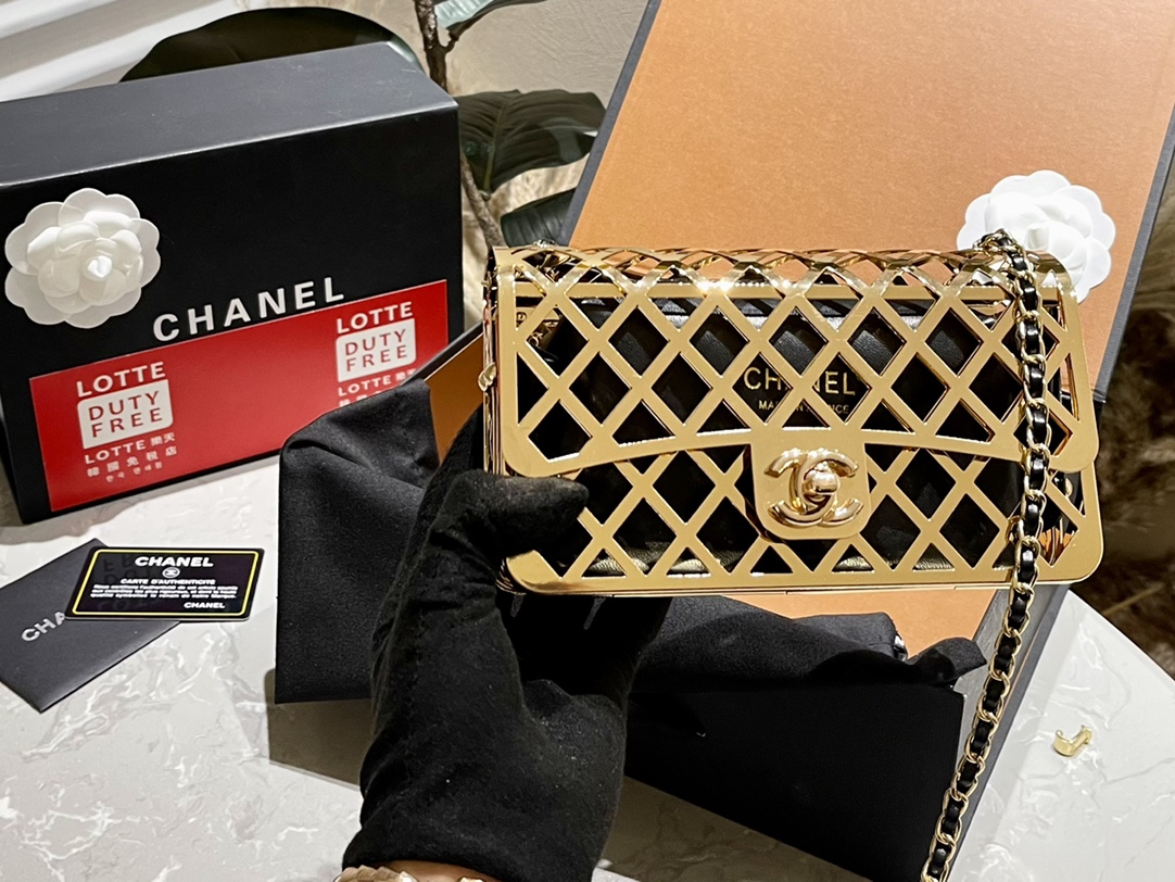 Chanel Crossbody & Shoulder Bags AAA Quality Replica
 Black Openwork Lambskin Sheepskin Spring/Summer Collection