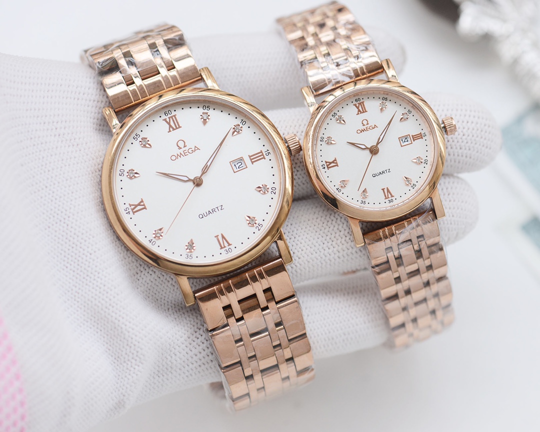 Omega-OMEGA Couple’s Wristwatch: White, Gold, Steel, Ceramic, Quality Assurance - 图片 3
