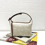 Designer Fake
 Loewe Cubi Handbags Crossbody & Shoulder Bags Calfskin Canvas Cowhide Underarm