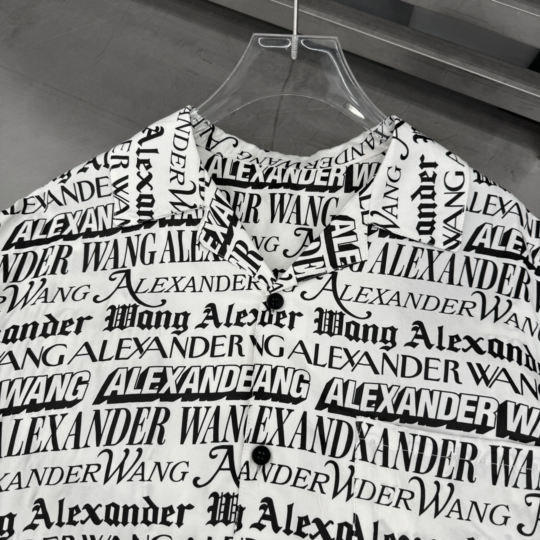 上衣Alexanderwang新款套装丝绵面料轻薄透气舒适满分整身进口数码水印logo设计帅气十足宽松版